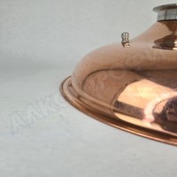 Крышка купольная медная для куба с внутр.диам. 40см 3"